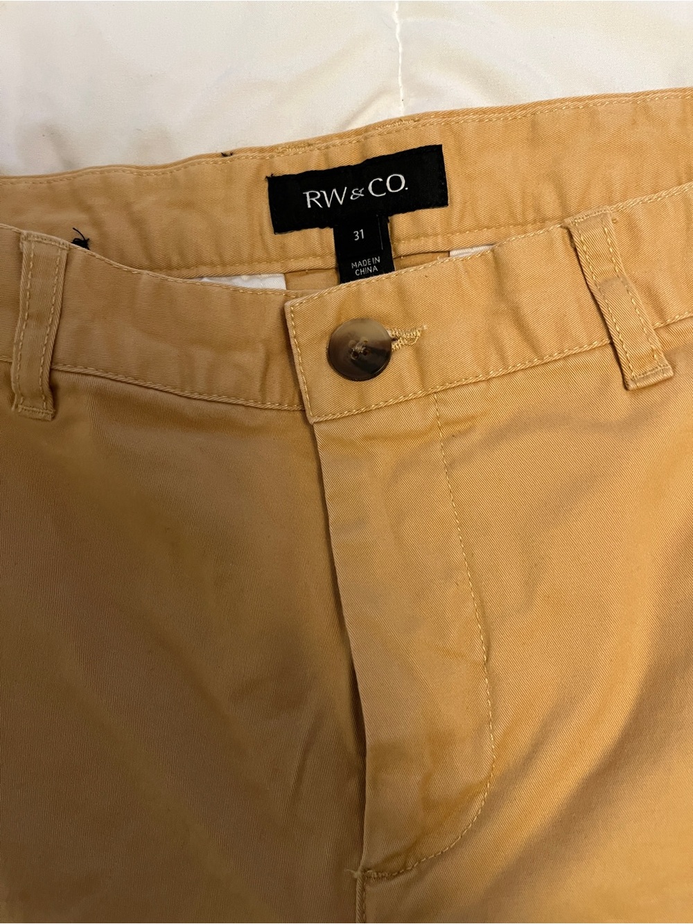 RW&CO. Men's Khaki/Tan Casual Chino Pants